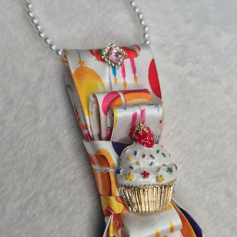 Handcrafted Luxury Fashion Necktie Necklace (Birthday 🎂 Confetti)